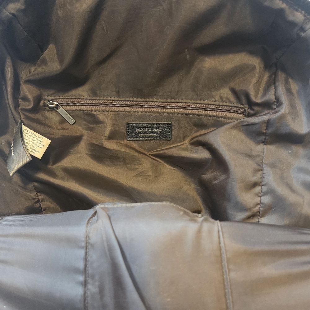 Matt & Nat Black Vegan Leather Backpack Minimalist Luxury Everyday Carry - Picture 12 of 13